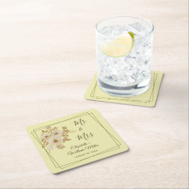 Rose - Gelbe Hochzeit Rechteckiger Pappuntersetzer