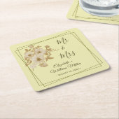 Rose - Gelbe Hochzeit Rechteckiger Pappuntersetzer (angewinkelt)