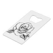 Rose Geldbeutel Flaschenöffner (Vorderseite Schrägansicht)