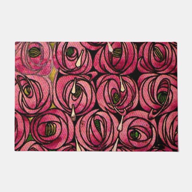 Rose, Gemälde von Charles Mackintosh, Fußmatte (Vorderseite)