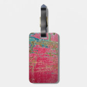 Rose gemalte Metallbeschaffenheit Gepäckanhänger (Rückseite vertikal)