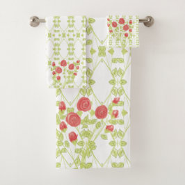 Rose Gemustert Badhandtuch Set