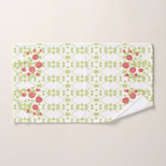 Rose Gemustert Badhandtuch Set (Handtuch)