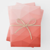 Rose geometrische Maschenombre Geschenkpapier Set (Beispiel)