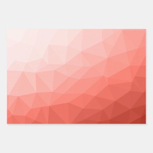 Rose geometrische Maschenombre Geschenkpapier Set (Vorderseite)