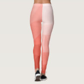 Rose geometrische Maschenombre Leggings (Rückseite)