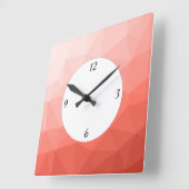 Rose geometrische Maschenombre Quadratische Wanduhr (Winkel)