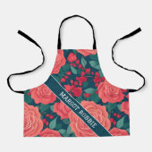 Rose Geometrisches Personalisiertes Muster Schürze (Vorderseite)