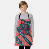 Rose Geometrisches Personalisiertes Muster Schürze (Getragen)