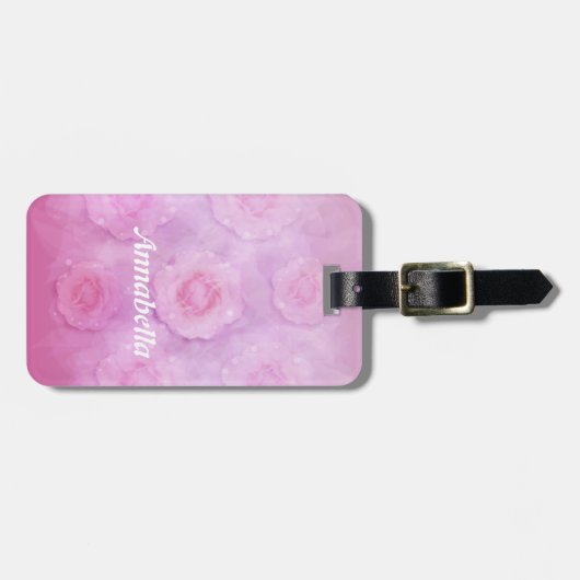 Rose Gepäckanhänger (Vorderseite horizontal)