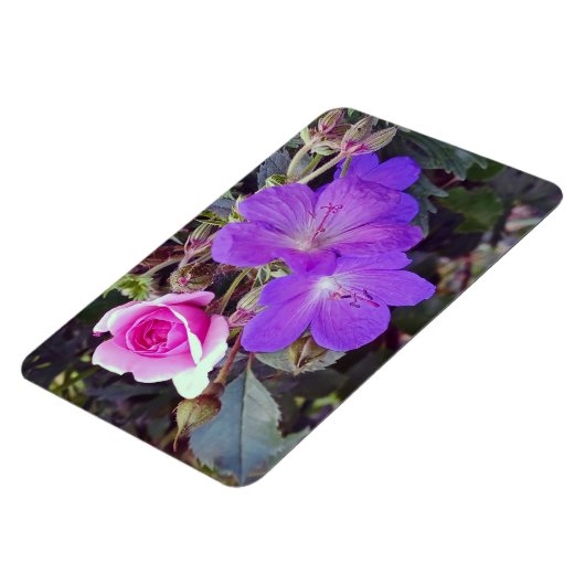 Rose & Geranium Grosser Magnet für personalisierte (Linke Seite)