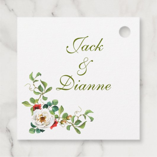 Rose Geschenkanhänger (Rückseite)