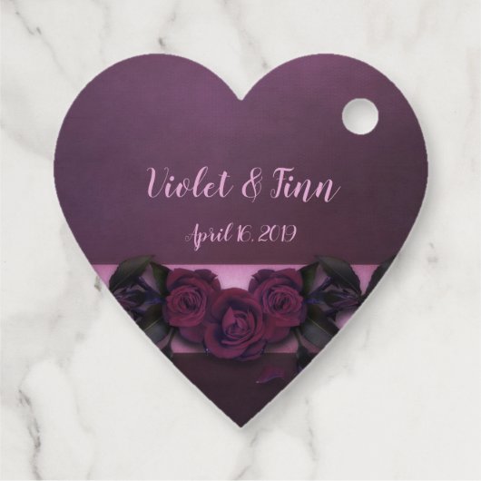 Rose Geschenkanhänger (Rückseite)