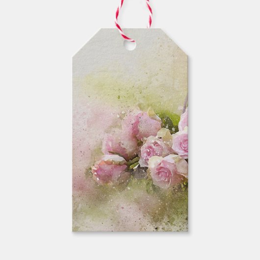 Rose Geschenkanhänger (Vorderseite)