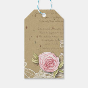 Rose Geschenkanhänger