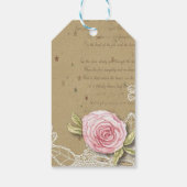Rose Geschenkanhänger (Rückseite)