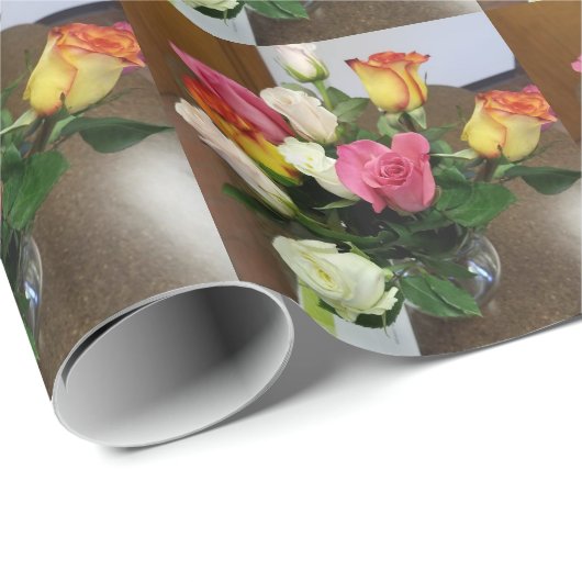 Rose Geschenkpapier (Rolleneckpunkt)