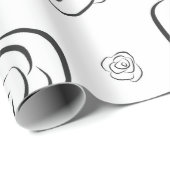 Rose Geschenkpapier (Rolleneckpunkt)