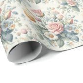 Rose Geschenkpapier (Rolleneckpunkt)