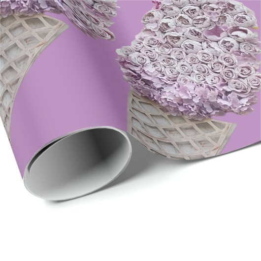 Rose Geschenkpapier (Rolleneckpunkt)