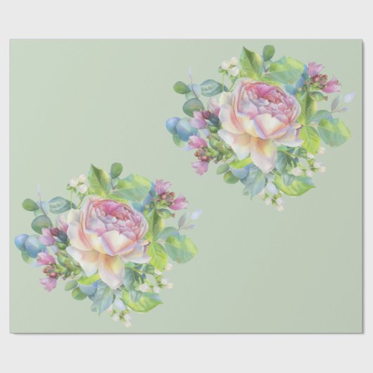 Rose Geschenkpapier (Flach)