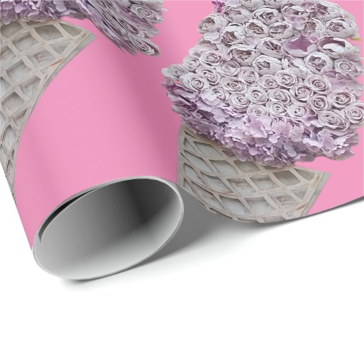 Rose Geschenkpapier (Rolleneckpunkt)