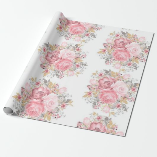 Rose Geschenkpapier (Ungerollt)