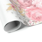 Rose Geschenkpapier (Rolleneckpunkt)