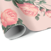 Rose Geschenkpapier (Rolleneckpunkt)