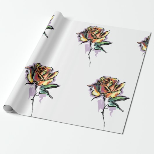 Rose Geschenkpapier (Ungerollt)