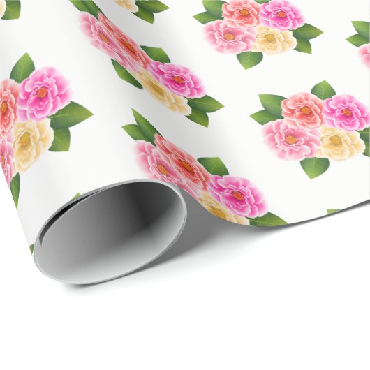 Rose Geschenkpapier (Rolleneckpunkt)
