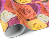 Rose Geschenkpapier (Rolleneckpunkt)