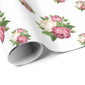 Rose Geschenkpapier (Rolleneckpunkt)