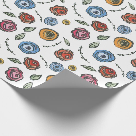 Rose Geschenkpapier (Ecke)