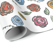 Rose Geschenkpapier (Rolleneckpunkt)