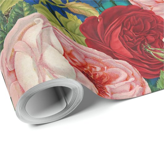 Rose Geschenkpapier (Rolleneckpunkt)