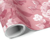 Rose Geschenkpapier (Rolleneckpunkt)