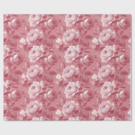 Rose Geschenkpapier (Flach)