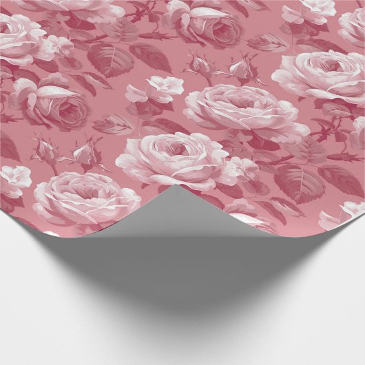 Rose Geschenkpapier (Ecke)