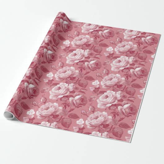 Rose Geschenkpapier (Ungerollt)