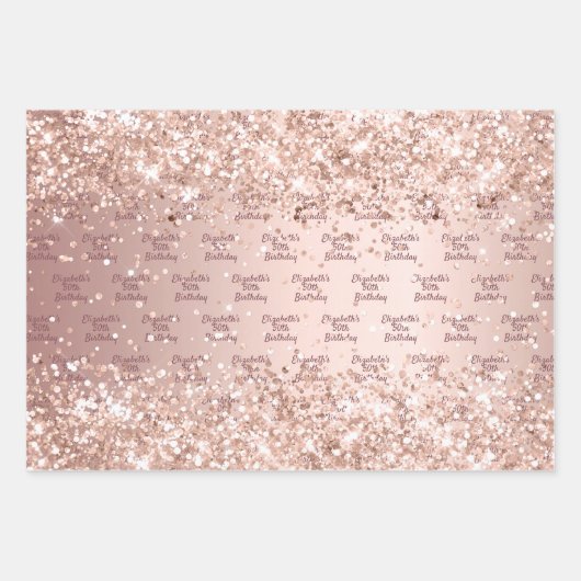 Rose Geschenkpapier Set (Vorderseite)