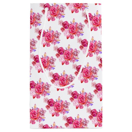 Rose Geschenktüte Pink-Blume (Rückseite)