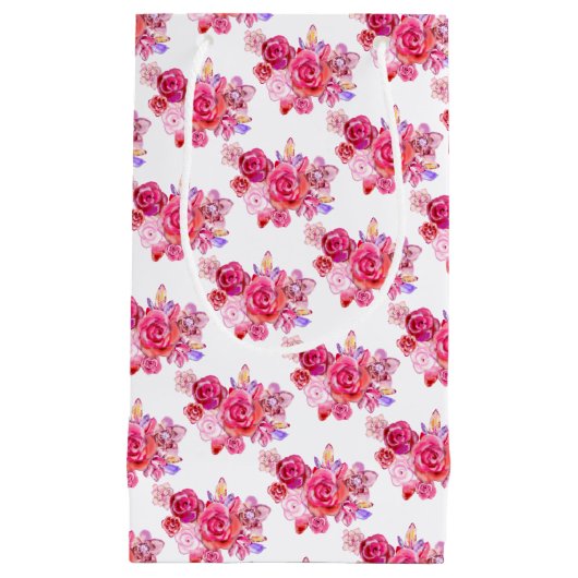 Rose Geschenktüte Pink-Blume (Vorderseite)