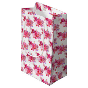 Rose Geschenktüte Pink-Blume