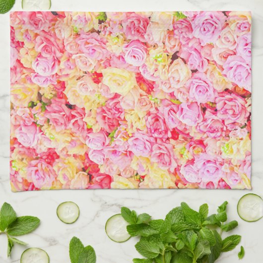 Rose Geschirrtuch (Gefaltet)