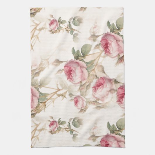 Rose Geschirrtuch (Vertikal)