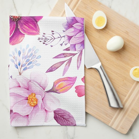 Rose Geschirrtuch (Viertel Falte)