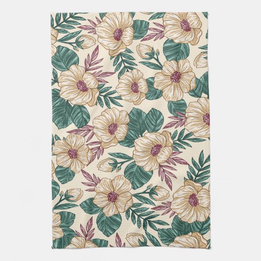 Rose Geschirrtuch (Vertikal)