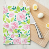 Rose Geschirrtuch (Viertel Falte)