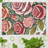 Rose Geschirrtuch (Gefaltet)